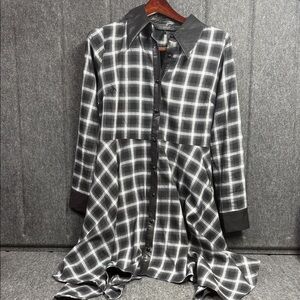 Killstar Black and White Asymmetrical Dress